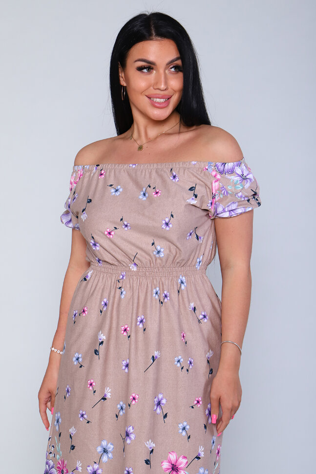 Платье женское 71067 бежевый