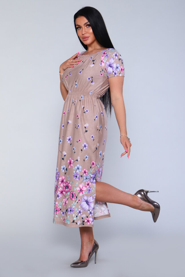 Платье женское 71067 бежевый