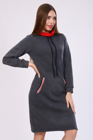 Женская толстовка-платье 52231 графит