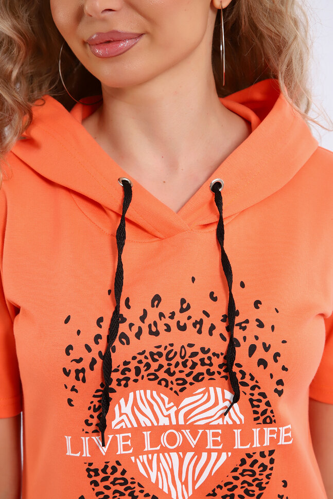 Платье женское ЕПЛ-1067 оранжевый