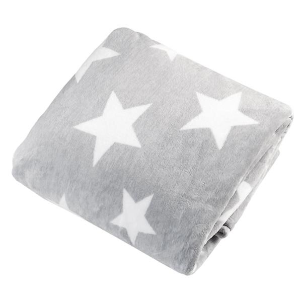 Плед Звезды (серый), велсофт