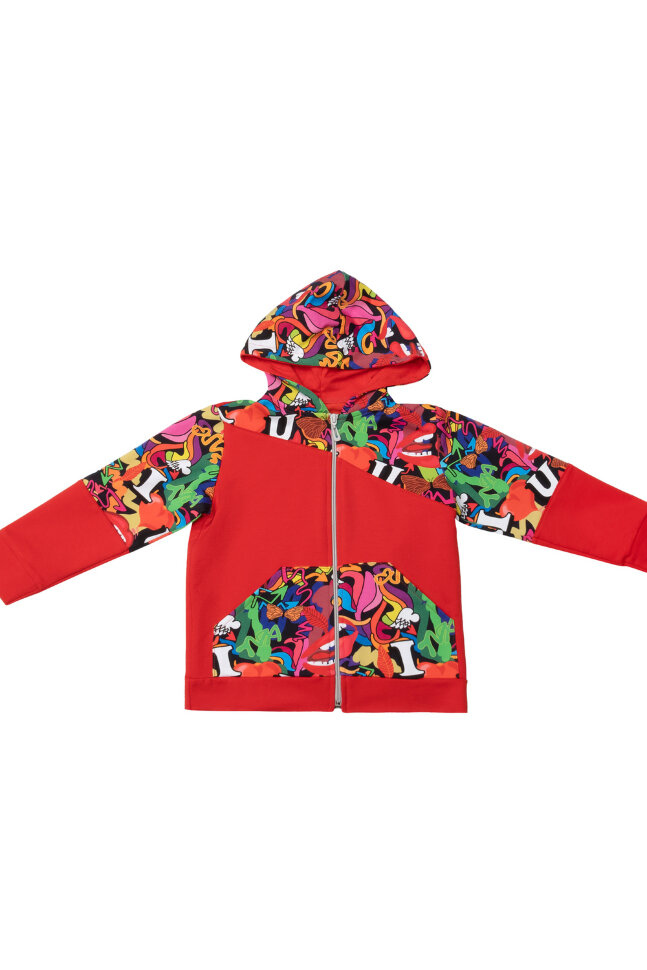 Детский костюм с брюками спортивный Фиджи красный