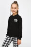 Детская пижама с брюками 91239 детская (джемпер, брюки) черный/черная клетка