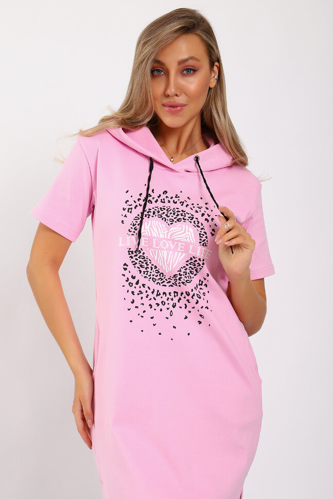 Платье женское ЕПЛ-1067 светло-розовый