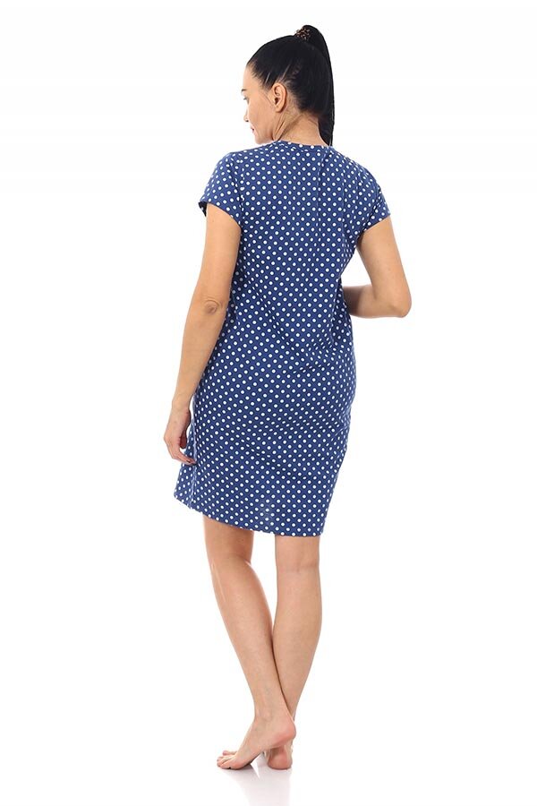 Туника Горошек индиго К-41