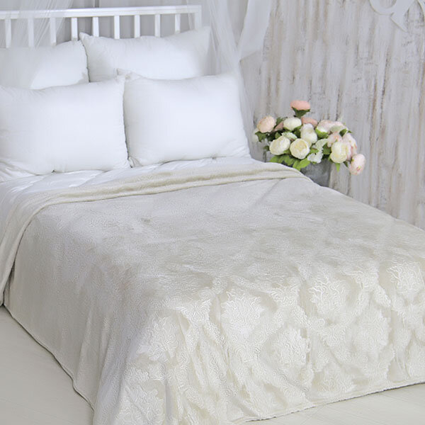 Жаккард молочный, велсофт