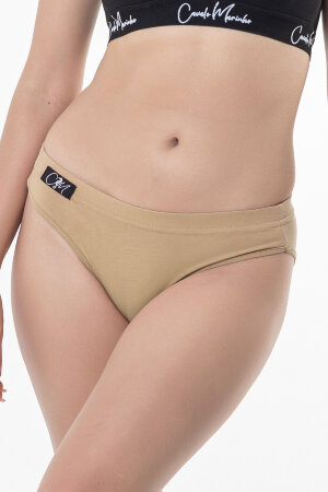 Женские трусы слипы закрытая резинка СЖЗ бежевый