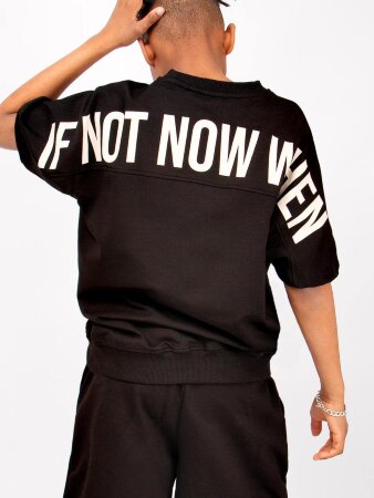 Костюм с шортами для мальчика трикотажный для мальчика SP1128 черный