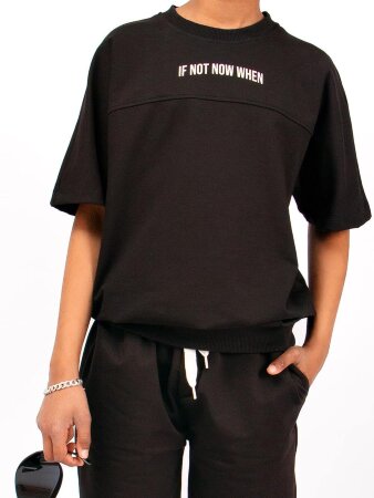 Костюм с шортами для мальчика трикотажный для мальчика SP1128 черный