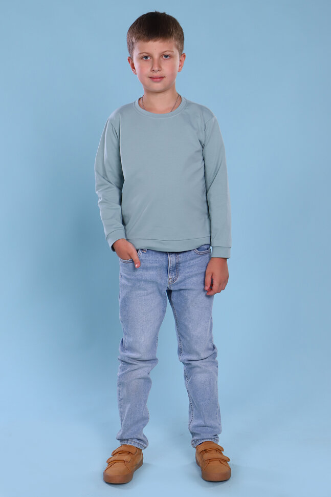 Детский свитшот для мальчика 11713 оливковый