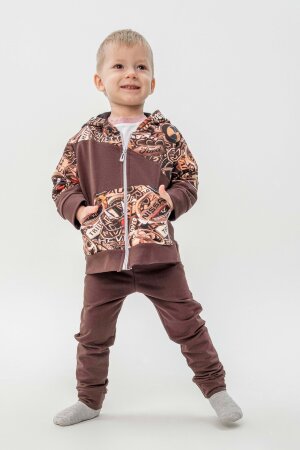 Детский костюм с брюками спортивный Фиджи коричневый