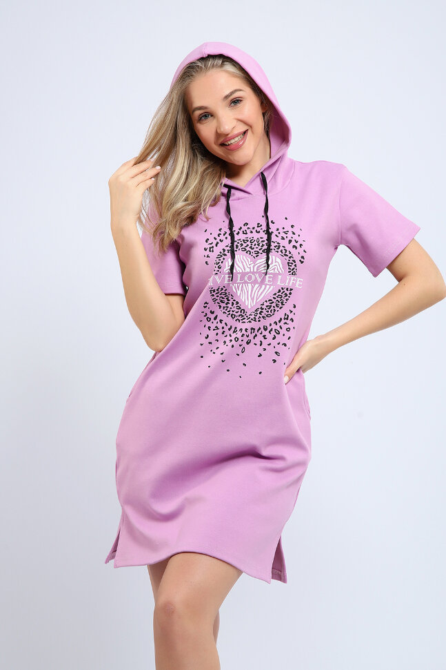 Платье женское ЕПЛ-1067 сиреневый