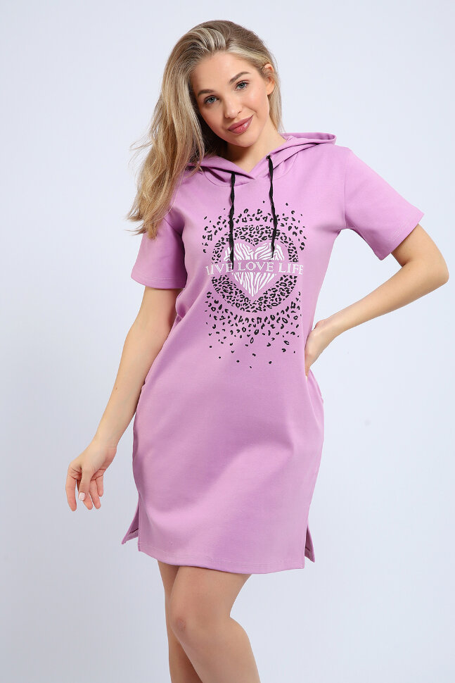 Платье женское ЕПЛ-1067 сиреневый