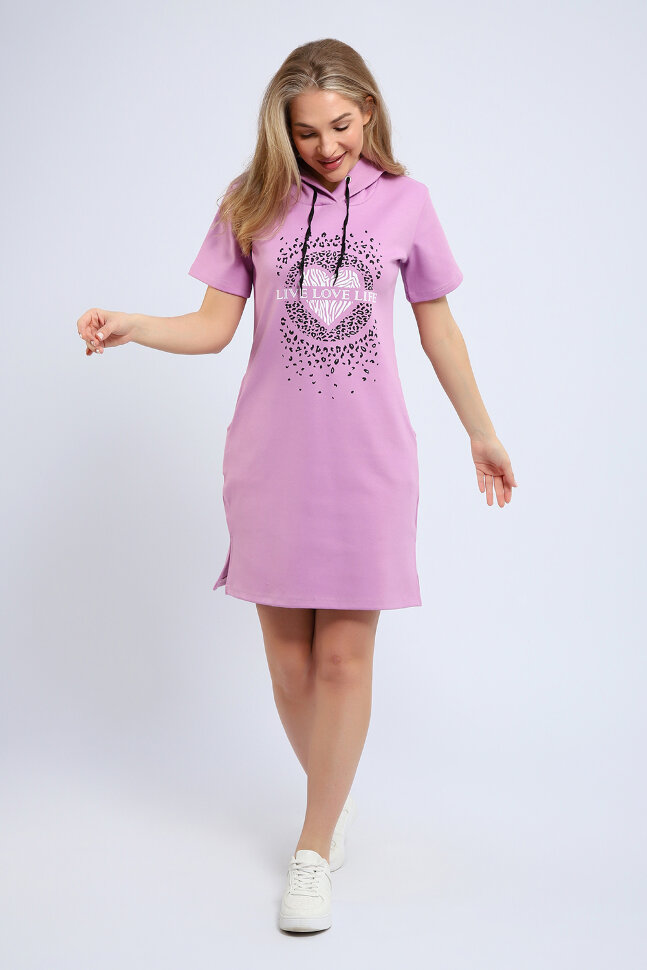 Платье женское ЕПЛ-1067 сиреневый