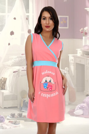 Женская ночная сорочка Счастье розовый