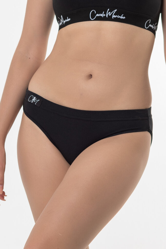 Женские трусы слипы закрытая резинка СЖЗ черный