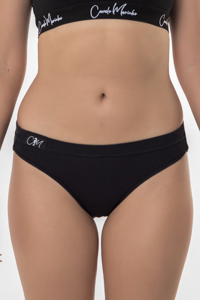 Женские трусы слипы закрытая резинка СЖЗ черный