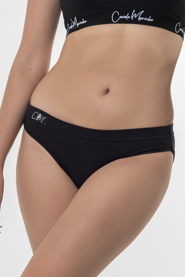 Женские трусы слипы закрытая резинка СЖЗ черный