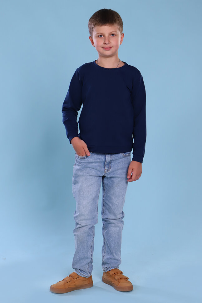 Детский свитшот для мальчика 11713 синий