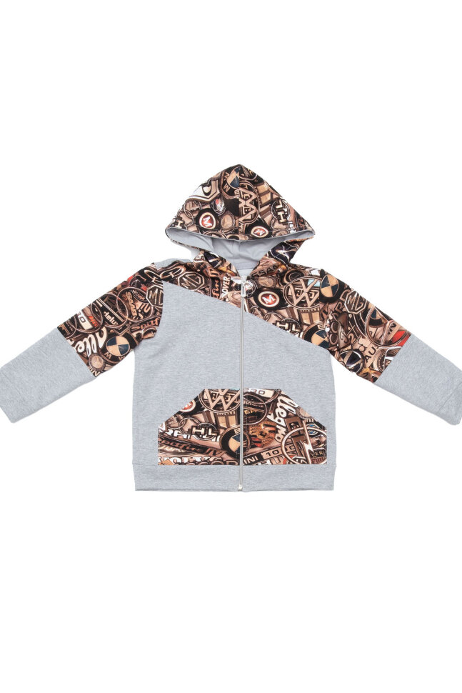 Детский костюм с брюками спортивный Фиджи серый