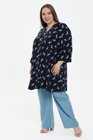 Туника Пуговка Стрекоза чернильный ТГ-33-8