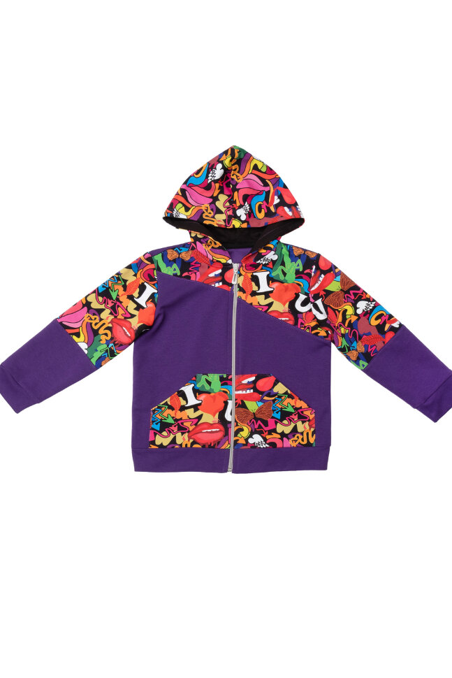 Детский костюм с брюками спортивный Фиджи фиолетовый