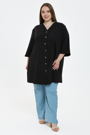 Туника Пуговка 2 черная ТГ-33-9