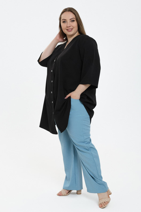 Туника Пуговка 2 черная ТГ-33-9