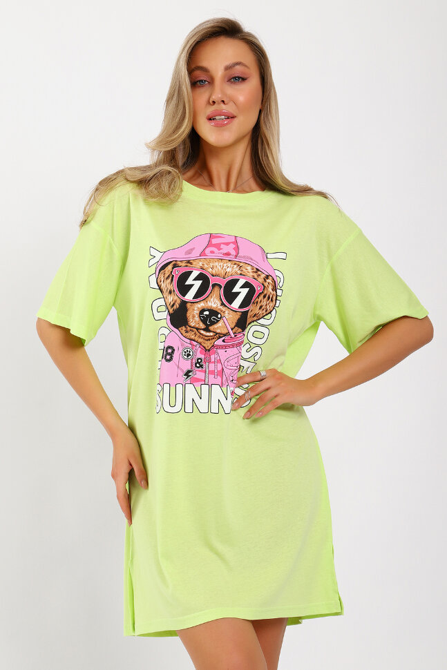 Платье женское ЕПЛ-1059 салатовый