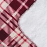 Плед Клетка белый-красный, флис