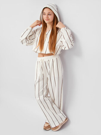 Костюм с брюками для девочки SP377 белый