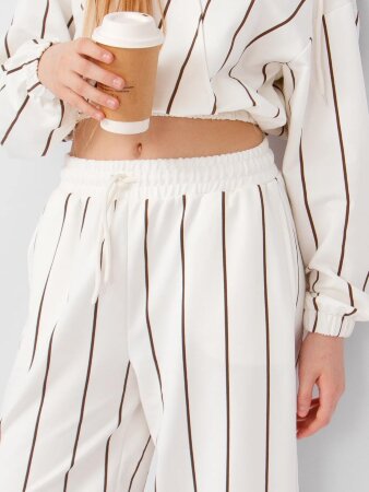 Костюм с брюками для девочки SP377 белый