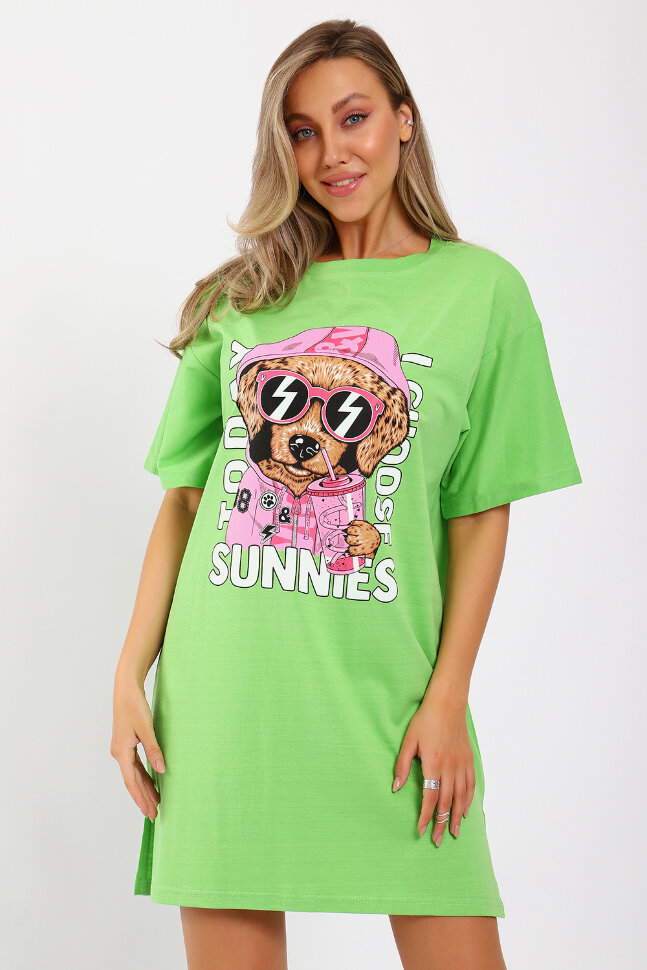 Платье женское ЕПЛ-1059 светло-зеленый