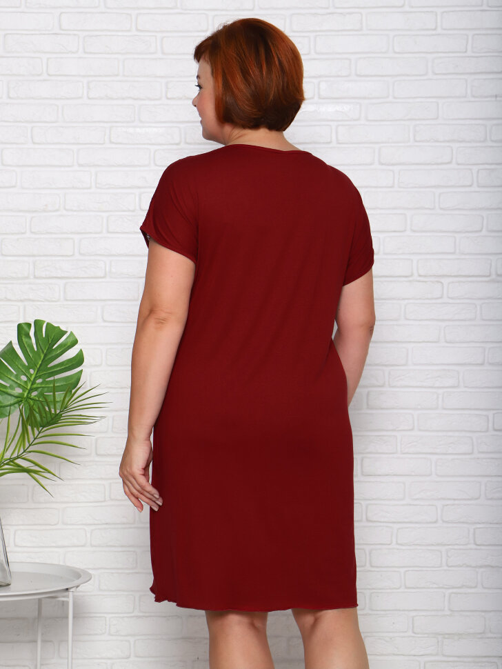 Катрин бордо сорочка ночная