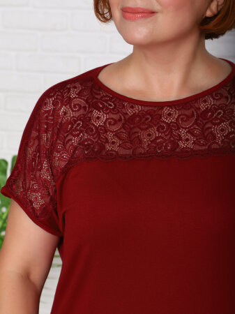 Катрин бордо сорочка ночная