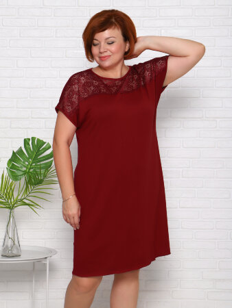 Катрин бордо сорочка ночная