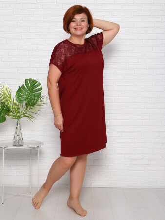 Катрин бордо сорочка ночная