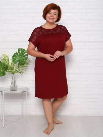 Катрин бордо сорочка ночная