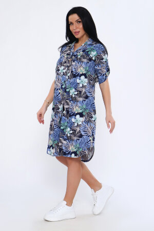 Халат Женский 71101 темно-синий