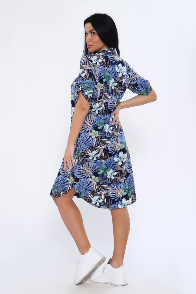 Халат Женский 71101 темно-синий