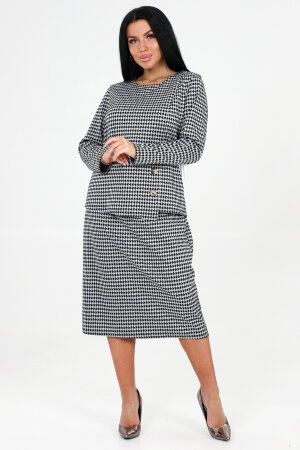 Женский костюм с юбкой 31788 белый