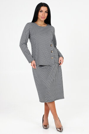 Женский костюм с юбкой 31788 белый