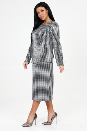 Женский костюм с юбкой 31788 белый