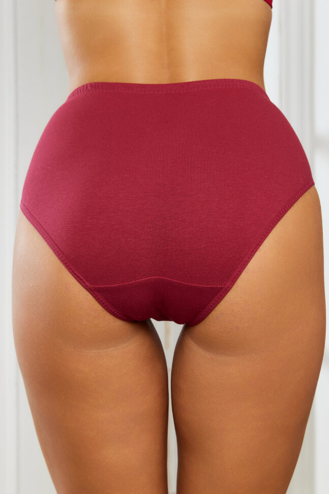 Женские трусы слипы утягивающие HoneyFormat 727 бордовый