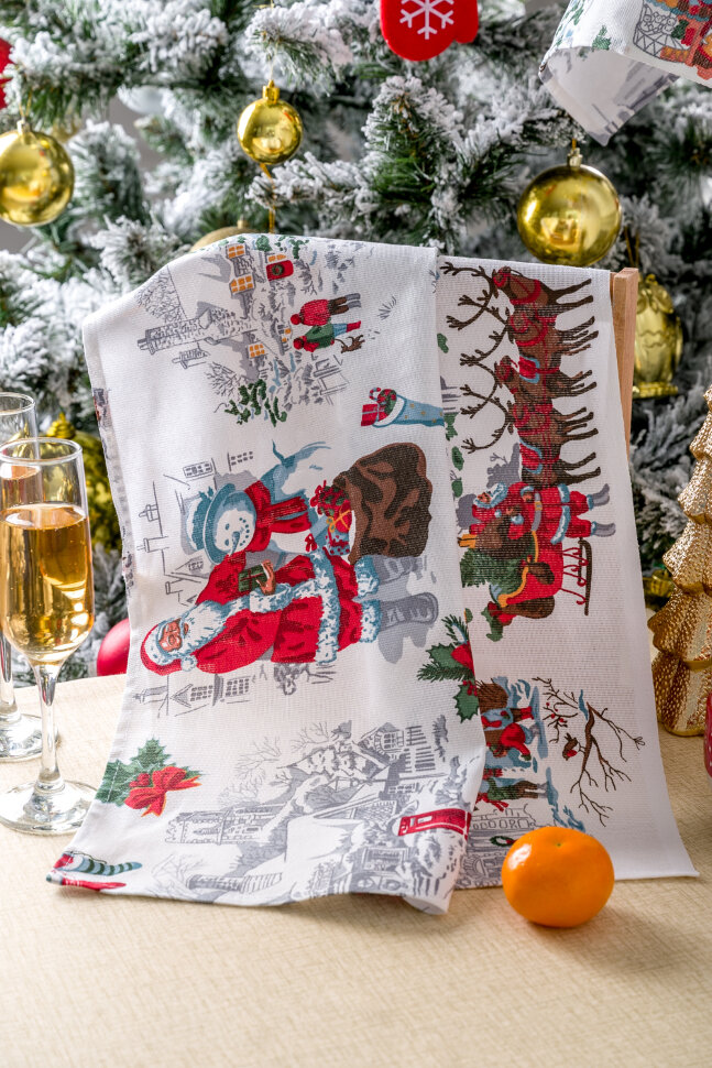 Полотенце кухонное Снежная зима