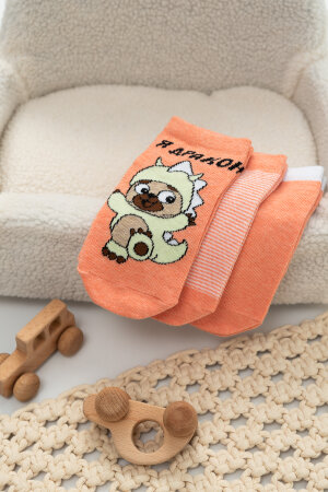 Детские носки Я дракон персик