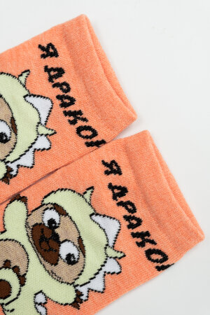 Детские носки Я дракон персик