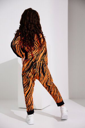 Детский костюм с брюками 67058 оранжевый,черный