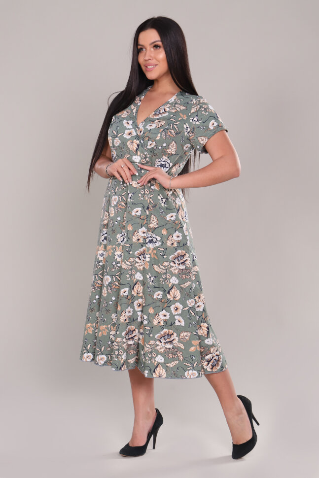 Платье женское 6738 зеленый