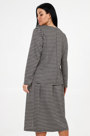 Женский костюм с юбкой 31788 бежевый